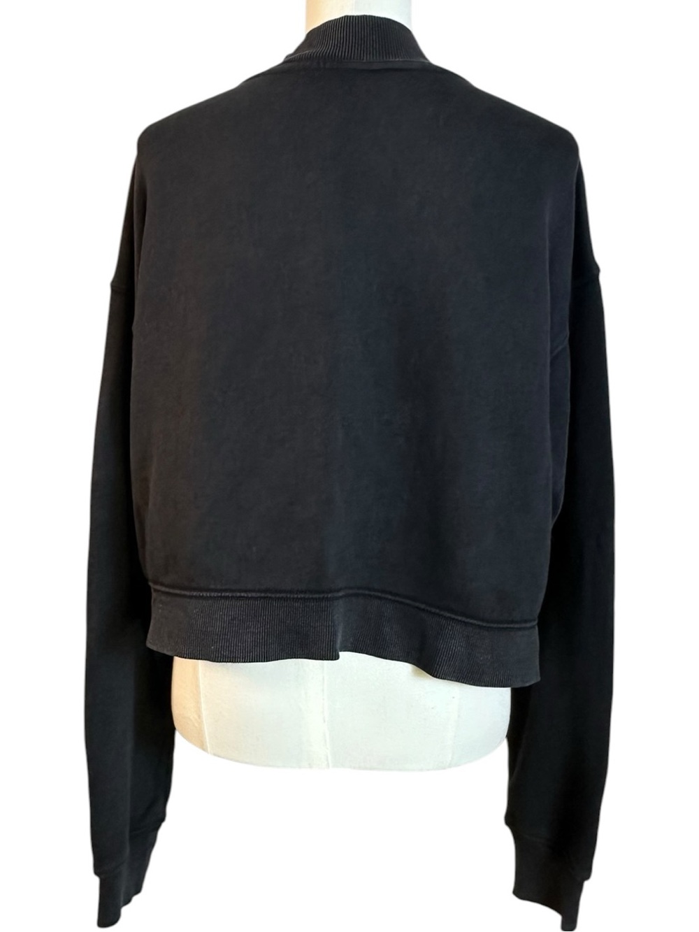 Free People Grace Cardi in Black Large  NWT Cardigan Sweatshirt Sweater Preppy - Picture 9 of 12